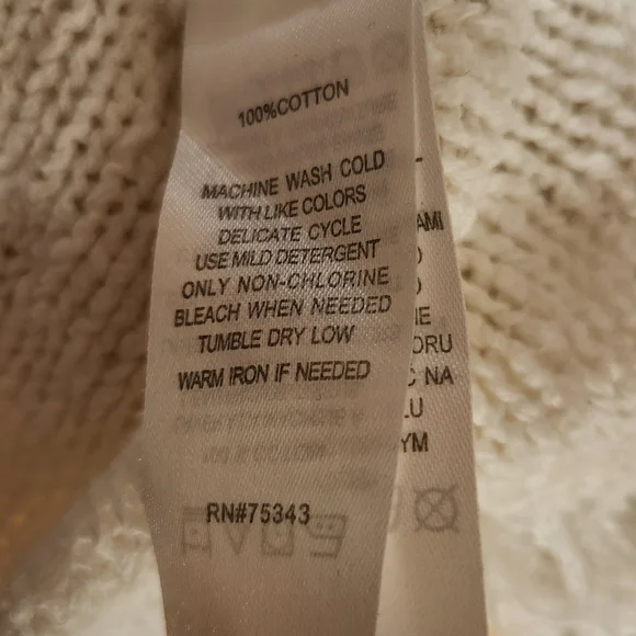 KAISELY women's white distressed hem sweater in S - Picture 7 of 7